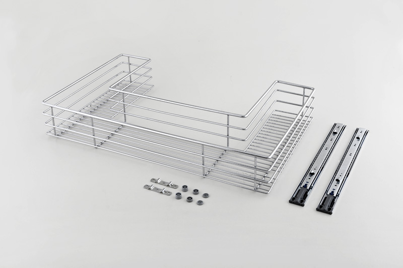 Корзина выдвижная под мойку, с доводчиком плавного закрывания